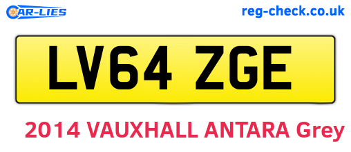 LV64ZGE are the vehicle registration plates.