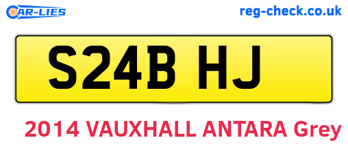 S24BHJ are the vehicle registration plates.