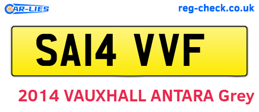 SA14VVF are the vehicle registration plates.