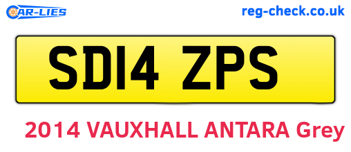 SD14ZPS are the vehicle registration plates.