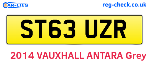 ST63UZR are the vehicle registration plates.