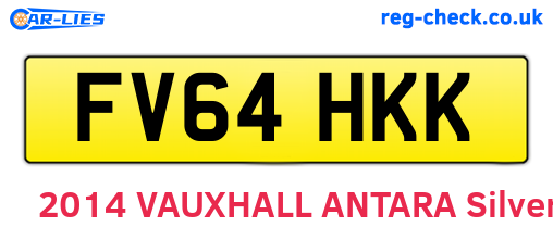 FV64HKK are the vehicle registration plates.