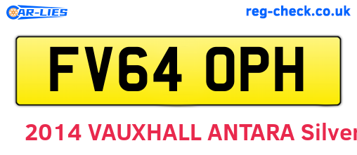 FV64OPH are the vehicle registration plates.