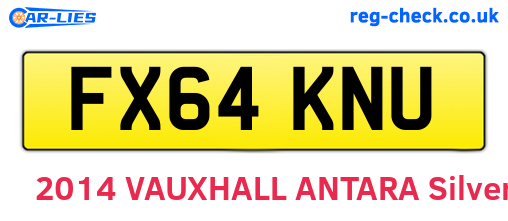 FX64KNU are the vehicle registration plates.