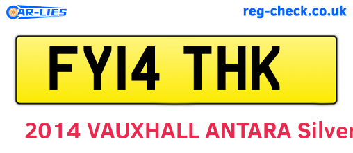 FY14THK are the vehicle registration plates.