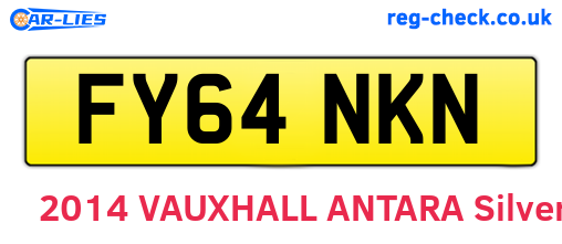 FY64NKN are the vehicle registration plates.