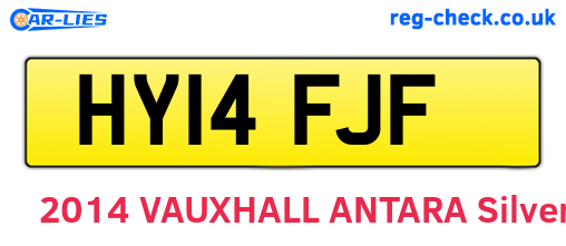 HY14FJF are the vehicle registration plates.
