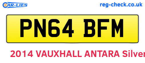PN64BFM are the vehicle registration plates.