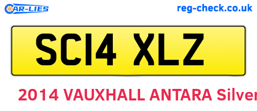 SC14XLZ are the vehicle registration plates.