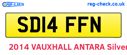 SD14FFN are the vehicle registration plates.