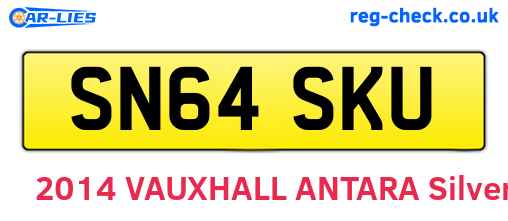 SN64SKU are the vehicle registration plates.