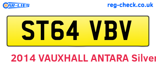 ST64VBV are the vehicle registration plates.