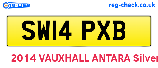 SW14PXB are the vehicle registration plates.