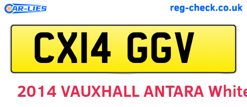 CX14GGV are the vehicle registration plates.