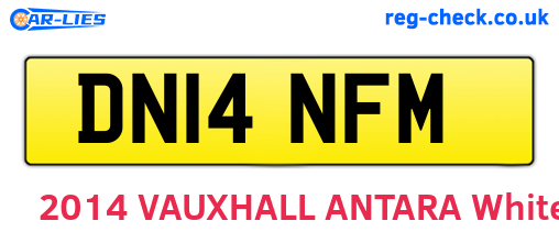 DN14NFM are the vehicle registration plates.