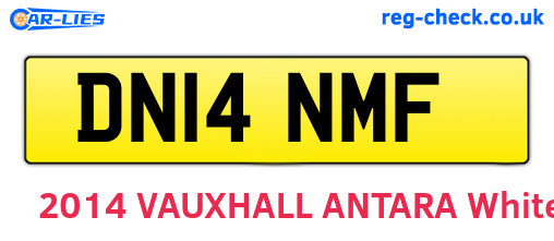 DN14NMF are the vehicle registration plates.