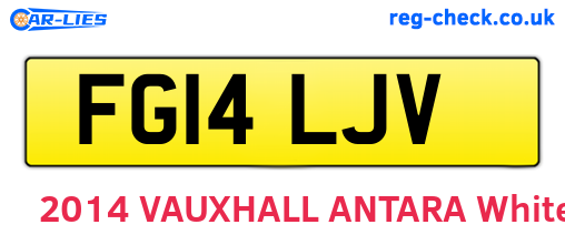 FG14LJV are the vehicle registration plates.