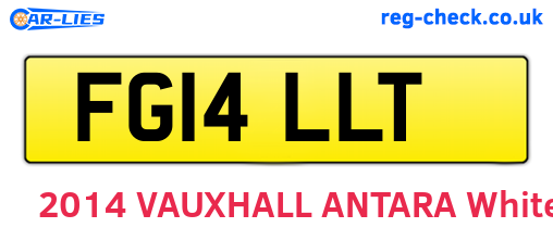 FG14LLT are the vehicle registration plates.