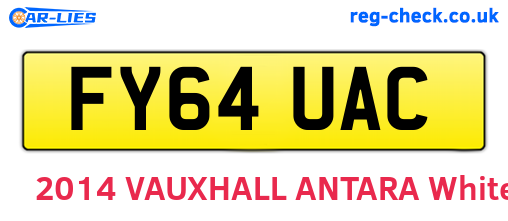 FY64UAC are the vehicle registration plates.