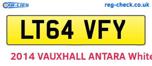 LT64VFY are the vehicle registration plates.