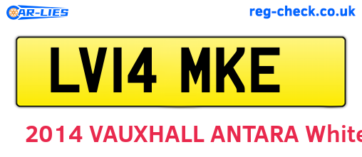 LV14MKE are the vehicle registration plates.