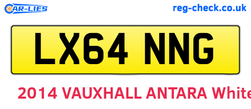 LX64NNG are the vehicle registration plates.