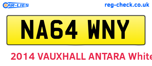 NA64WNY are the vehicle registration plates.