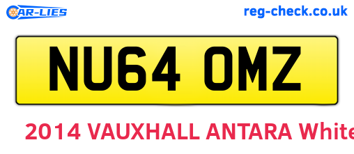NU64OMZ are the vehicle registration plates.