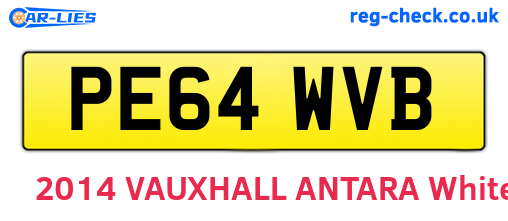 PE64WVB are the vehicle registration plates.