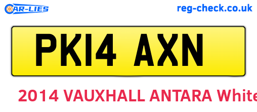 PK14AXN are the vehicle registration plates.