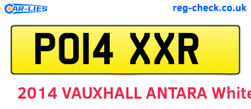 PO14XXR are the vehicle registration plates.