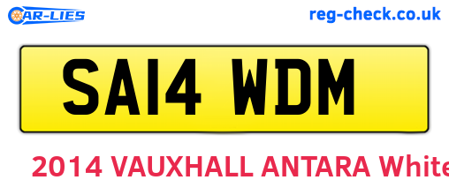SA14WDM are the vehicle registration plates.