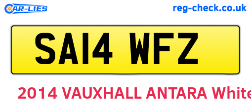 SA14WFZ are the vehicle registration plates.