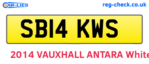SB14KWS are the vehicle registration plates.