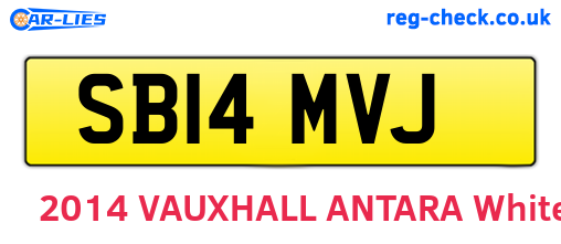 SB14MVJ are the vehicle registration plates.