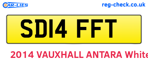 SD14FFT are the vehicle registration plates.