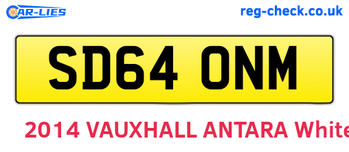 SD64ONM are the vehicle registration plates.
