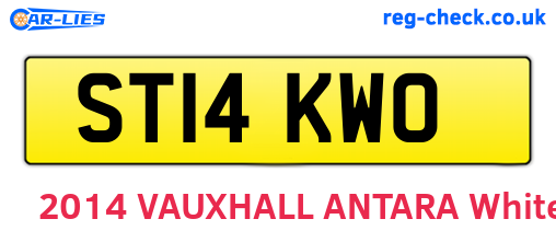 ST14KWO are the vehicle registration plates.