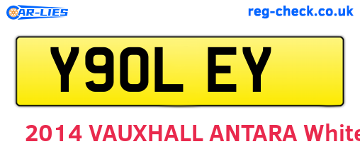 Y90LEY are the vehicle registration plates.