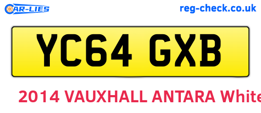 YC64GXB are the vehicle registration plates.