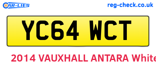 YC64WCT are the vehicle registration plates.