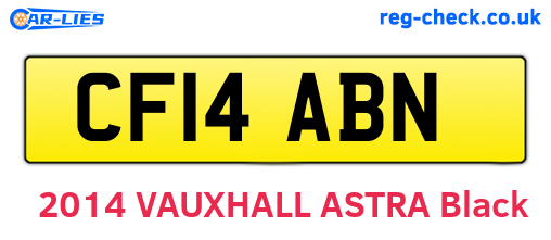CF14ABN are the vehicle registration plates.