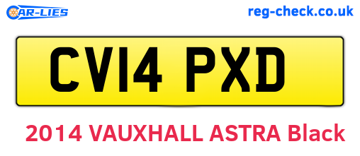 CV14PXD are the vehicle registration plates.