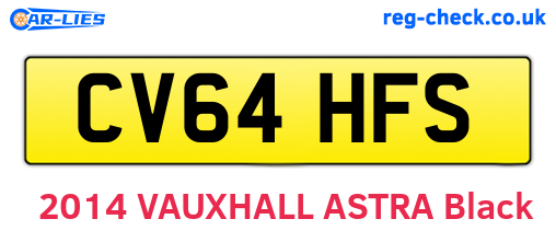 CV64HFS are the vehicle registration plates.