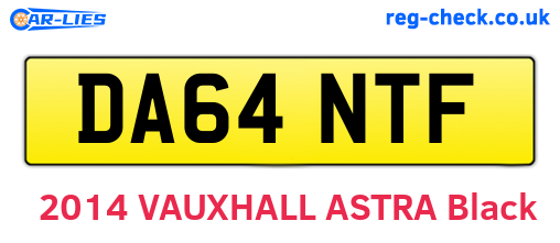 DA64NTF are the vehicle registration plates.