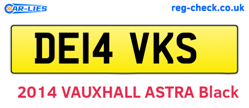 DE14VKS are the vehicle registration plates.