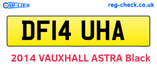 DF14UHA are the vehicle registration plates.