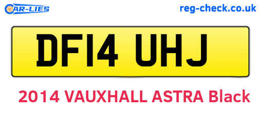 DF14UHJ are the vehicle registration plates.