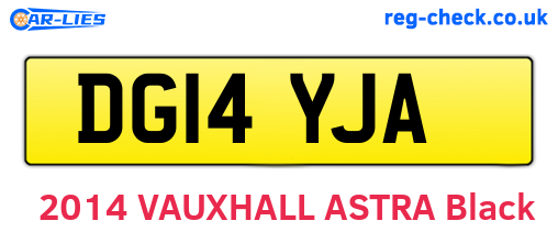 DG14YJA are the vehicle registration plates.
