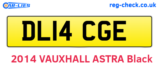 DL14CGE are the vehicle registration plates.